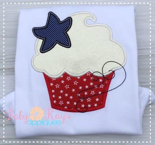 Cupcake with Star {Four Sizes}
