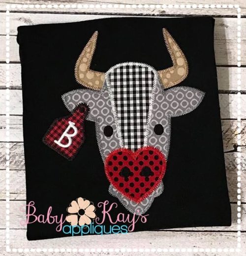 Valentine Bull with Heart Nose {Four Sizes}