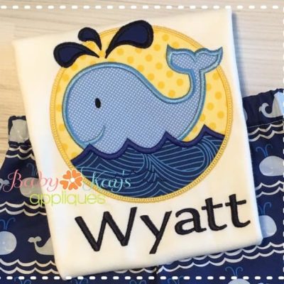 Whale in Circle Frame {Four Sizes}