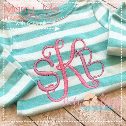 Marry Me Monogram Font 2 {Five Sizes}