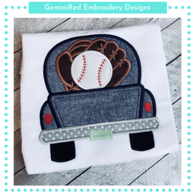 Vintage Truck Baseball and Glove {Four Sizes}