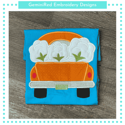 Vintage Truck with Cotton {Four Sizes}