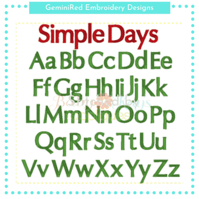Simple Days Font {Five Sizes}