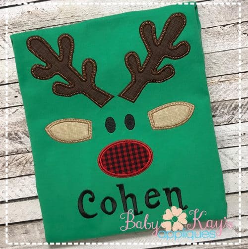 Reindeer Face Design {Four Sizes}