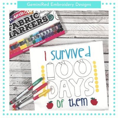 Color Me I survived 100 DAYS of Them {Four Sizes}