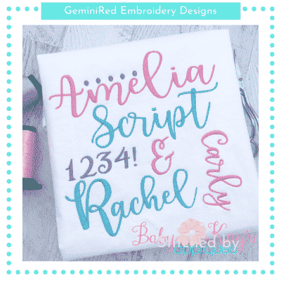 Amelia Script Font {Six Sizes}