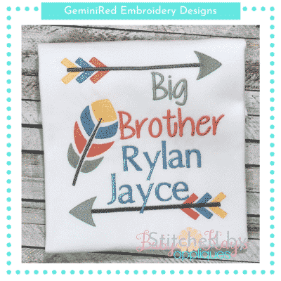 Big Brother Feather & Arrows {Four Sizes}