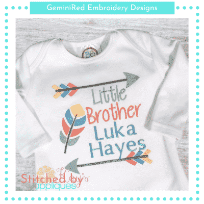 Little Brother Feather & Arrows {Four Sizes}
