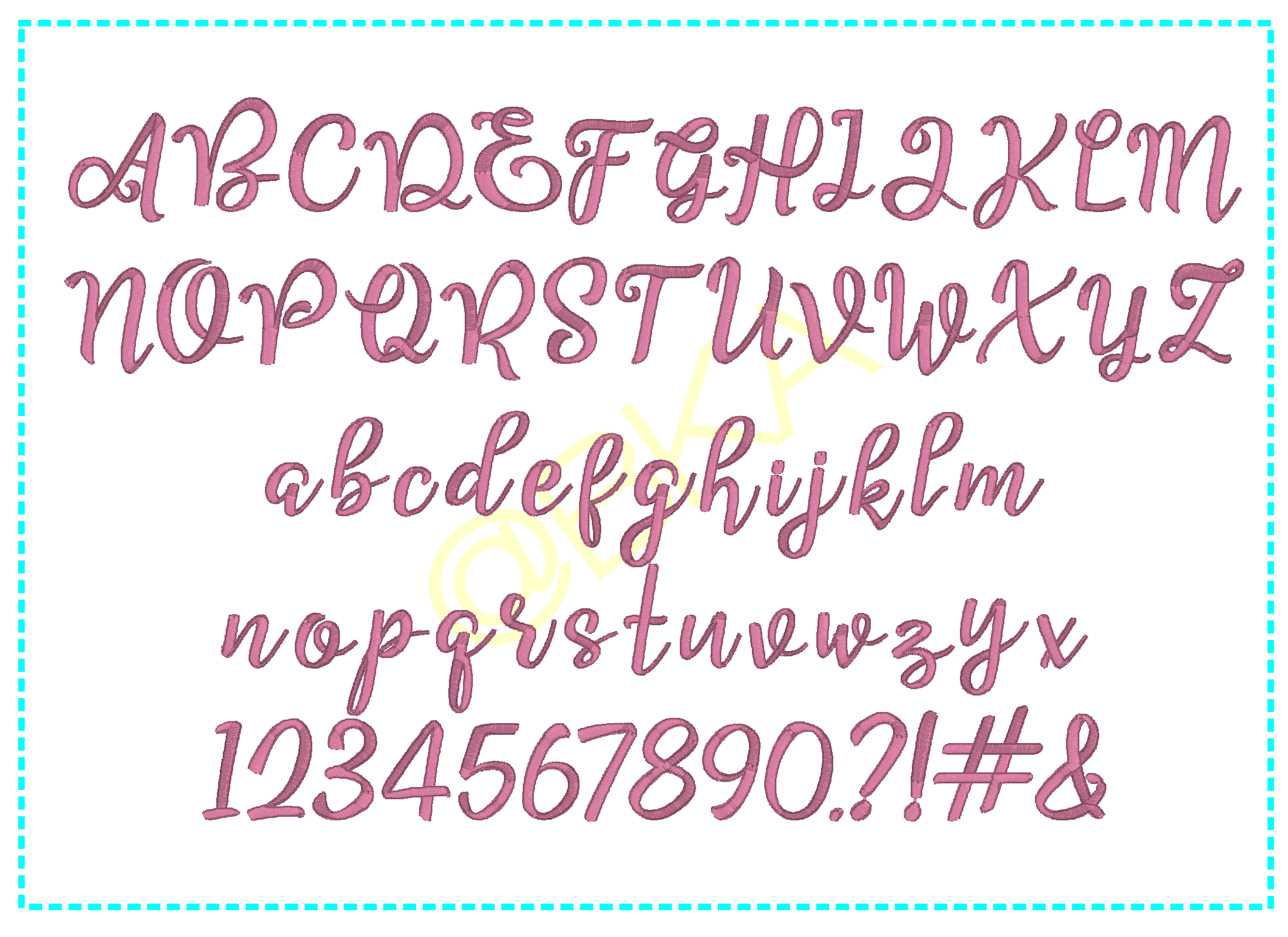 Southern Charms Font {Five Sizes} - GeminiRed Embroidery Designs