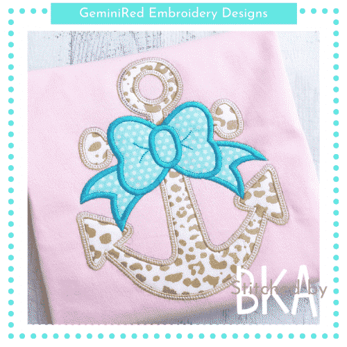 Anchor with Big Bow {Four Sizes}