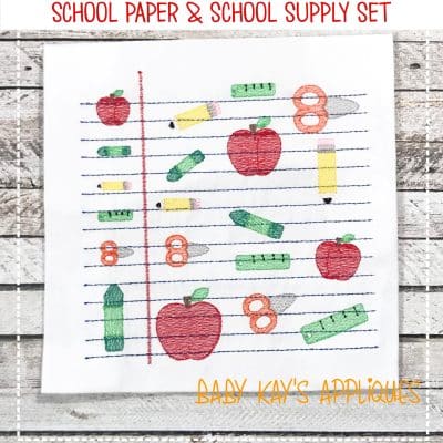 School Paper and Supplies {Four Sizes}