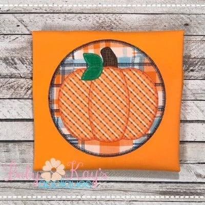Pumpkin in Circle Blanket Stitch {Four Sizes}
