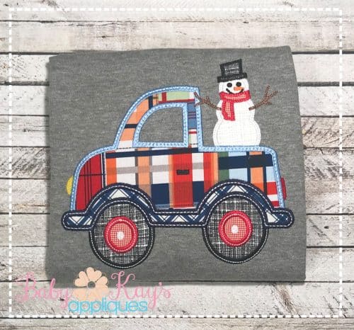 Simple Truck with Snowman {Four Sizes}