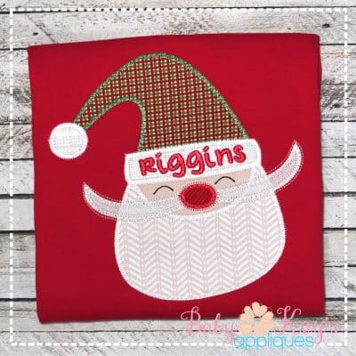 Simple Santa with ZigZag and Bean Stitch {Four Sizes}
