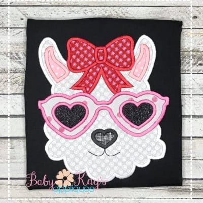 Llama Girl with Heart Glasses {Four Sizes}