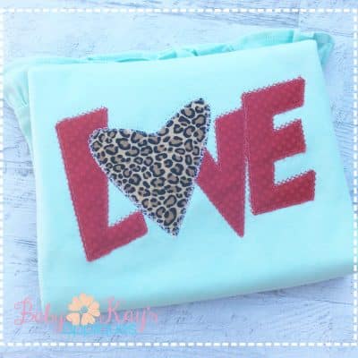 LOVE with Heart Patchwork {Five Sizes}