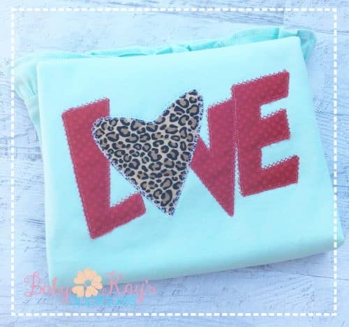 LOVE with Heart Patchwork {Five Sizes}