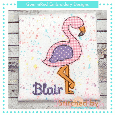 Standing Flamingo Patchwork {Four Sizes}