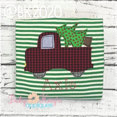 Old Pickup Truck with Christmas Tree {Four Sizes}