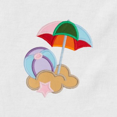 Beach Ball and Umbrella Appliqué {Four Sizes}