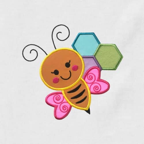 Bee Honeycomb Appliqué {Four Sizes}
