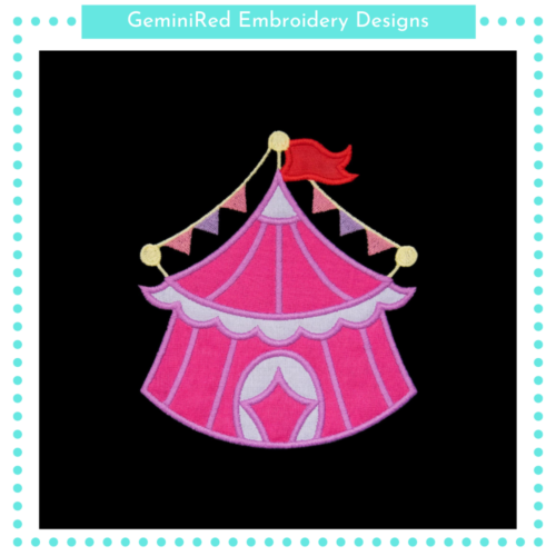 Circus Tent Appliqué {Four Sizes}