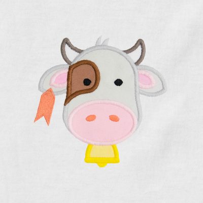 Cow with Ear Tag Appliqué {Four Sizes}