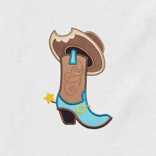 Cowgirl Boots and Hat Appliqué {Four Sizes}