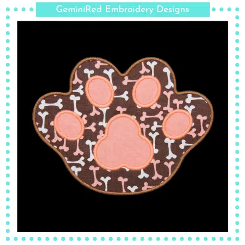 Dog Paw Appliqué {Four Sizes}