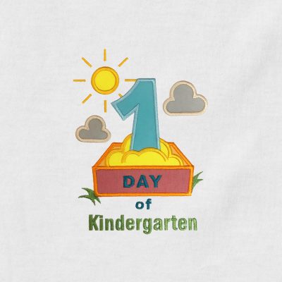 First Day Kindergarten Appliqué {Four Sizes}