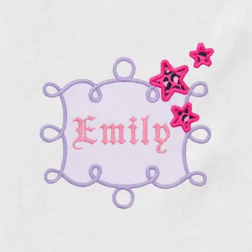 Monogram Frame with Stars Appliqué {Four Sizes}