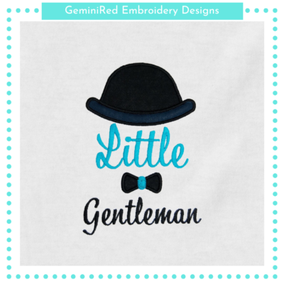 Little Gentleman Appliqué {Four Sizes}