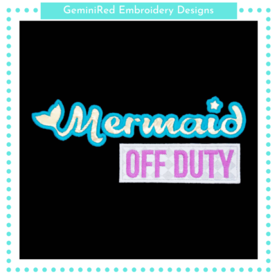 Mermaid Off Duty Appliqué {Four Sizes}
