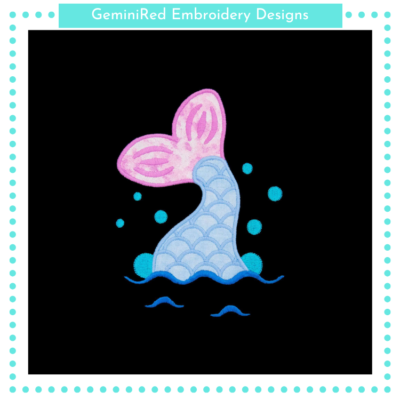 Mermaid Tail Appliqué {Four Sizes}