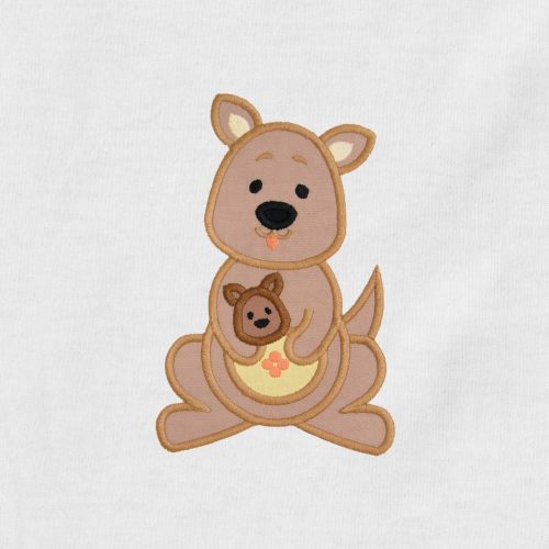 Mommy and Baby Kangaroo Appliqué {Four Sizes}