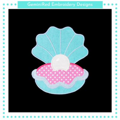 Pearl in a Shell Appliqué {Four Sizes}