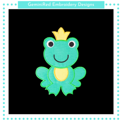 Prince Frog Appliqué {Four Sizes}