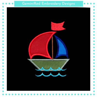 Sailboat Appliqué {Four Sizes}