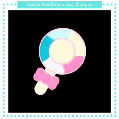 Sweet Lollipop Appliqué {Four Sizes}