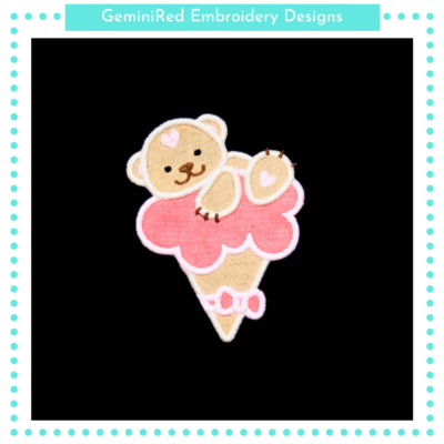 Teddy Bear Hug Appliqué {Four Sizes}