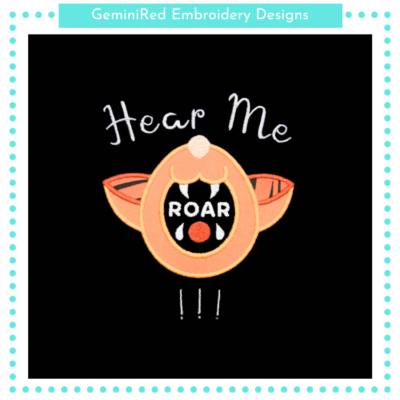 Tiger Roar Appliqué {Four Sizes}