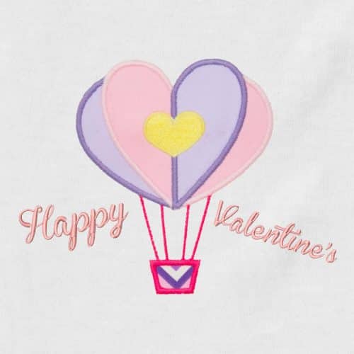 Valentine's Air Balloon Appliqué {Four Sizes}