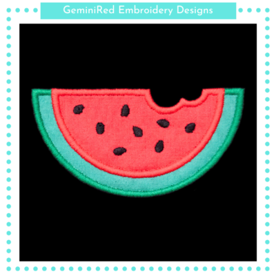 Watermelon Slice Appliqué {Four Sizes}