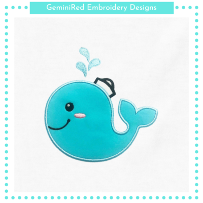 Whale Appliqué {Four Sizes}