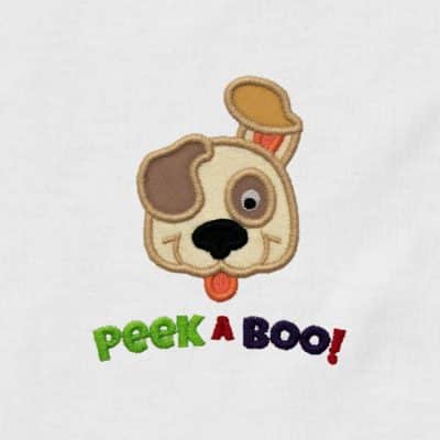 Peek-a-Boo Dog Appliqué {Four Sizes}