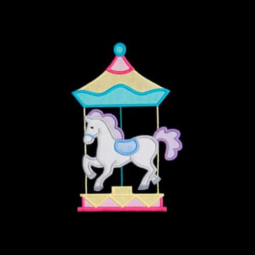 Carousel Horse Appliqué {Four Sizes}