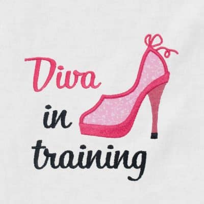 Diva In Training Appliqué {Four Sizes}
