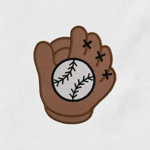 Baseball Glove with Ball Appliqué {Four Sizes}