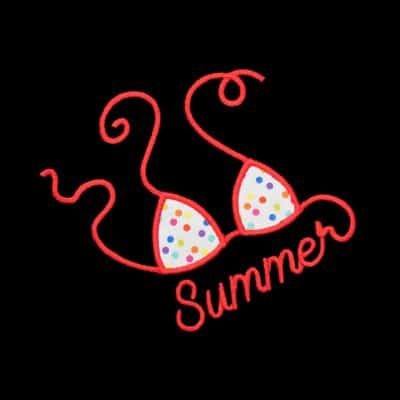 Bikini Summer Appliqué {Four Sizes}
