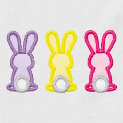 Bunny Trio Appliqué {Four Sizes}